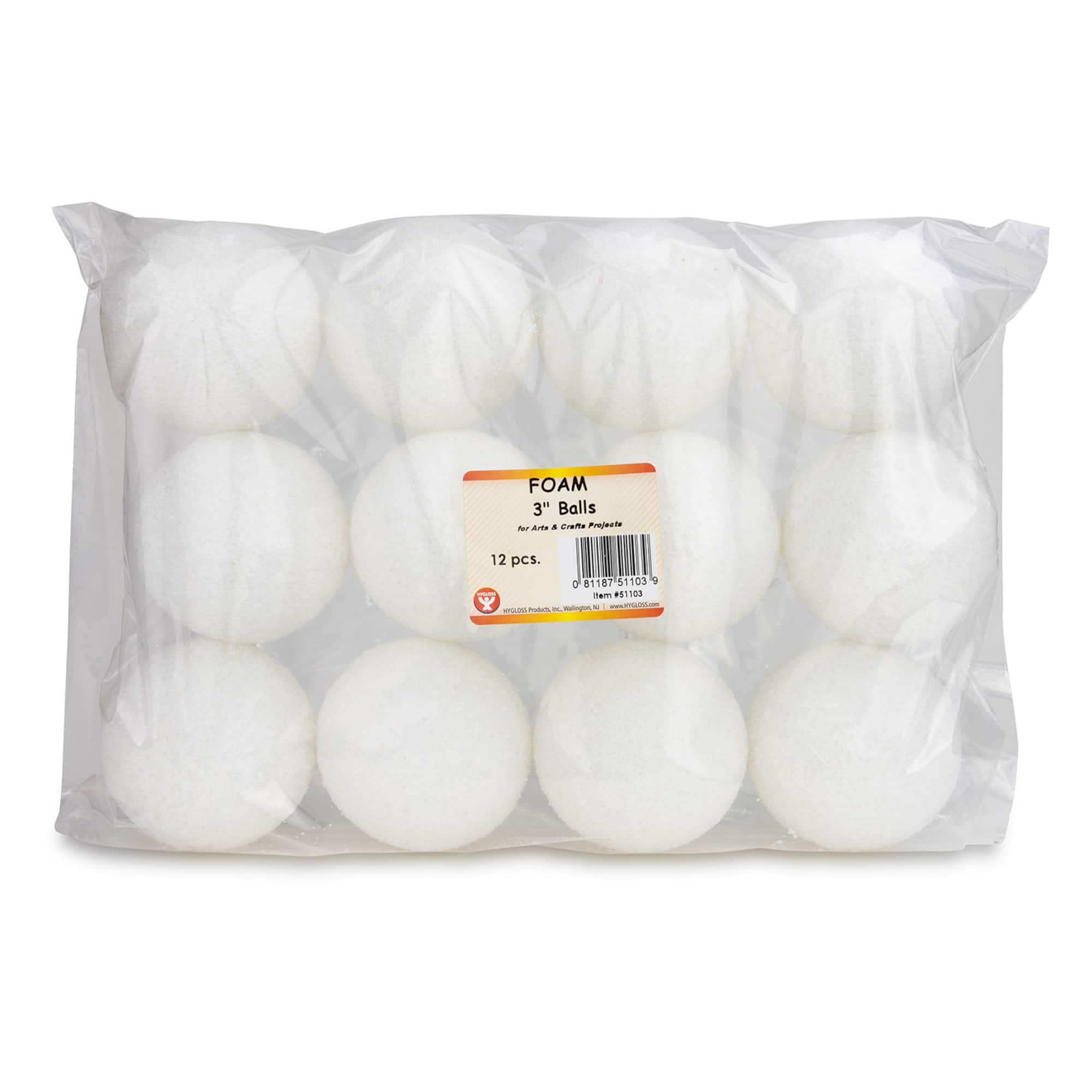 Hygloss® 3" Craft Foam Balls, 12ct.